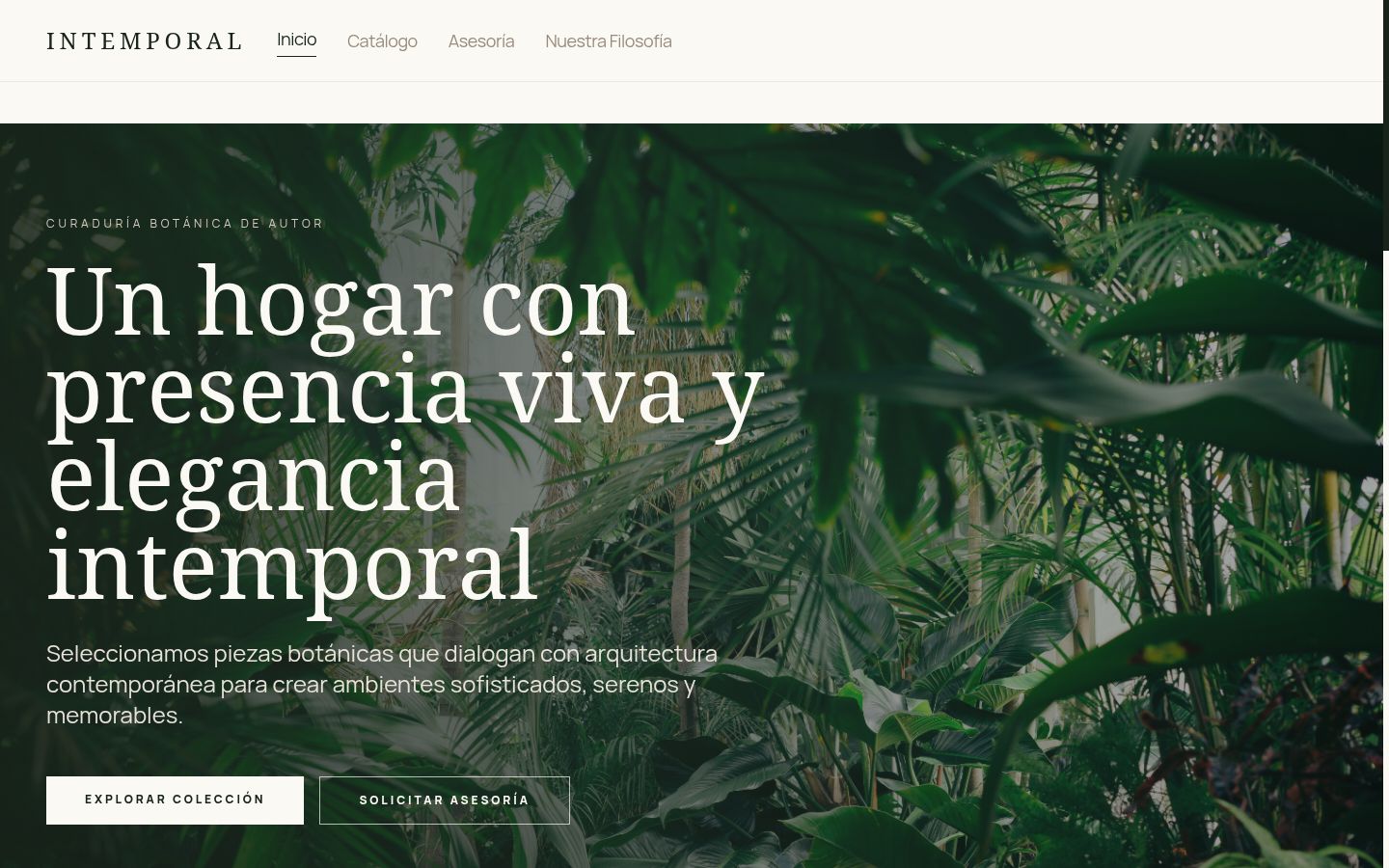 Intemporal - Curaduría Botánica & Asesoría
